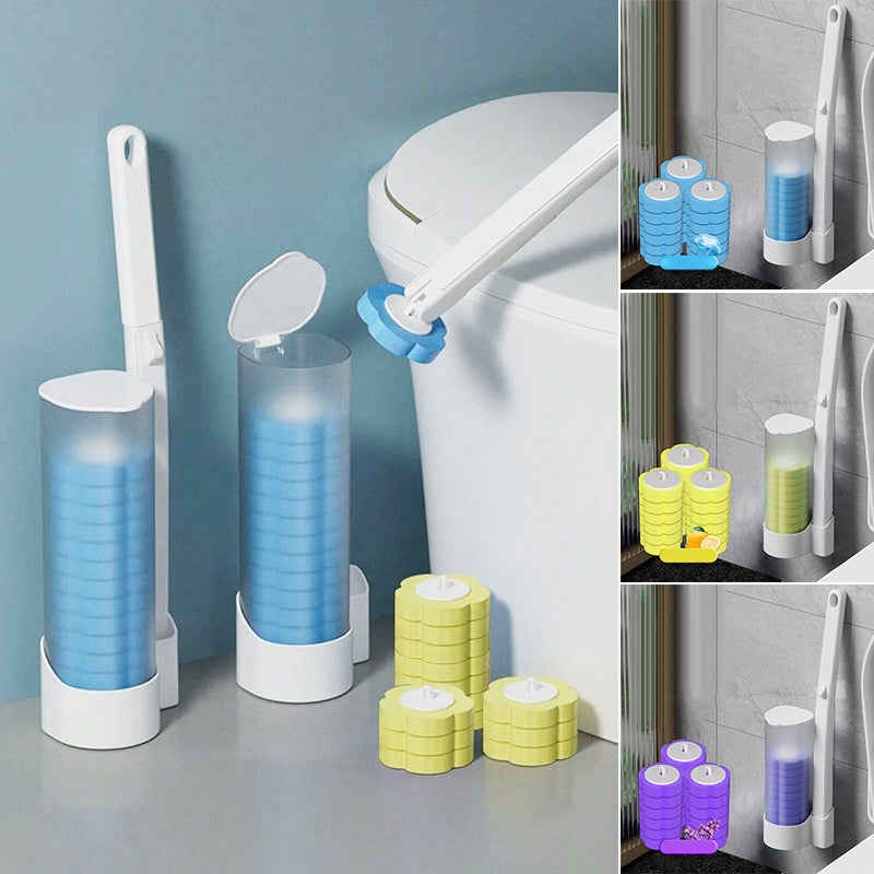 Jednorazowa szczotka do WC | Antybakteryjna | Higieniczne gąbkowe końcówki | CleanClick