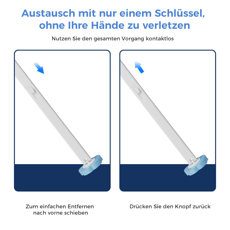 Jednorazowa szczotka do WC | Antybakteryjna | Higieniczne gąbkowe końcówki | CleanClick