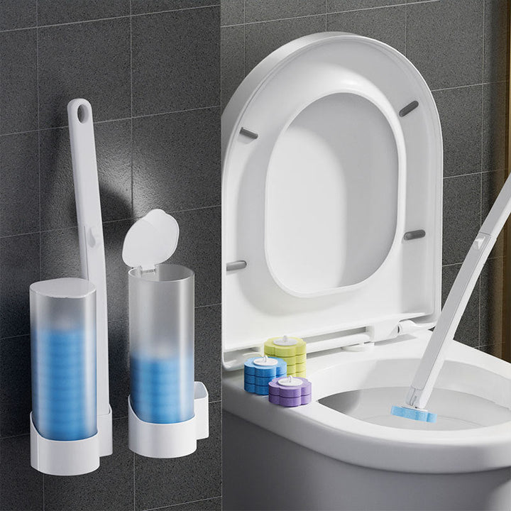 Jednorazowa szczotka do WC | Antybakteryjna | Higieniczne gąbkowe końcówki | CleanClick