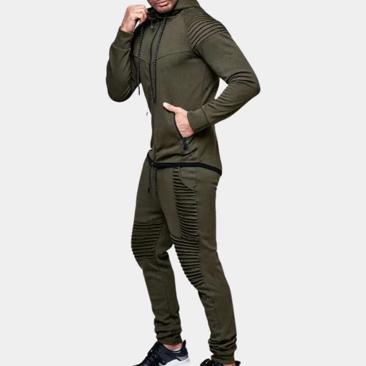 Casual Hooded Tracksuit dla Mężczyzn Nowoczesny Komfort Spotyka Funkcjonalny Styl