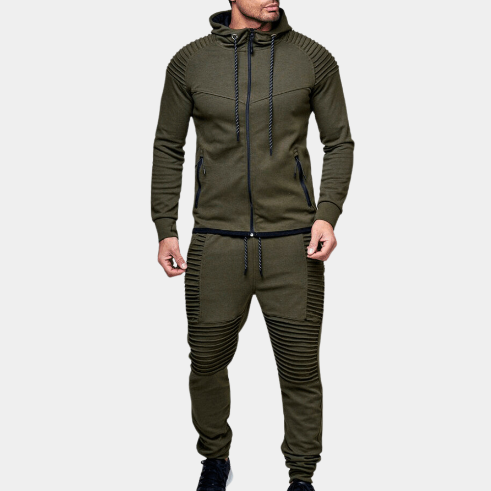 Casual Hooded Tracksuit dla Mężczyzn Nowoczesny Komfort Spotyka Funkcjonalny Styl