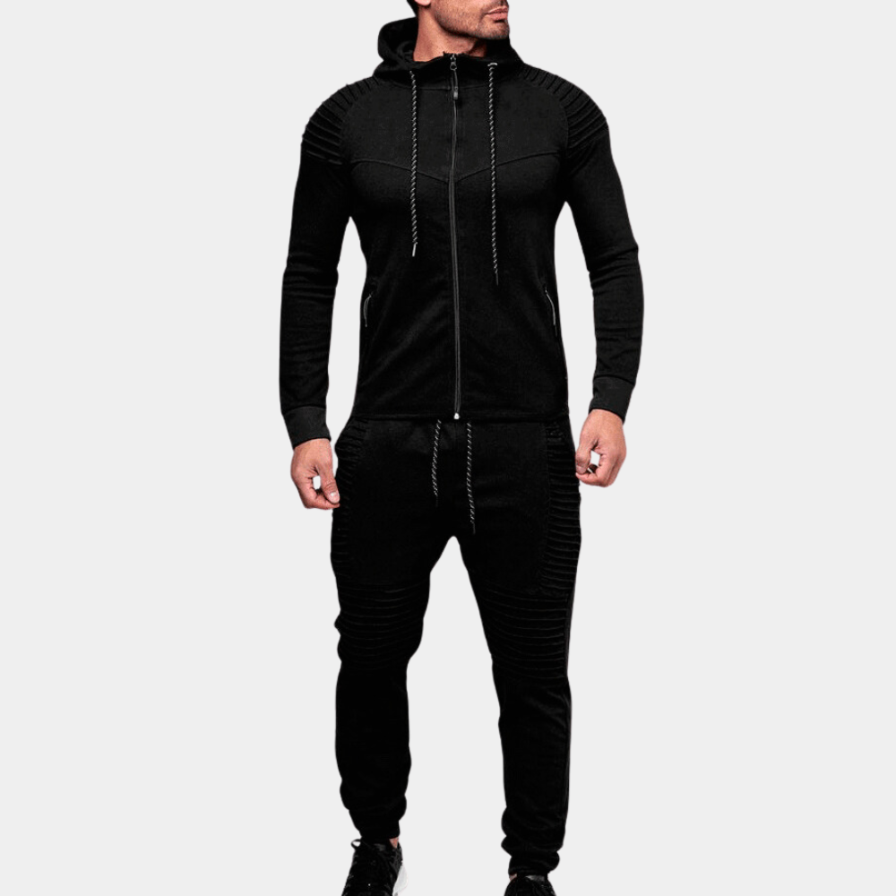 Casual Hooded Tracksuit dla Mężczyzn Nowoczesny Komfort Spotyka Funkcjonalny Styl