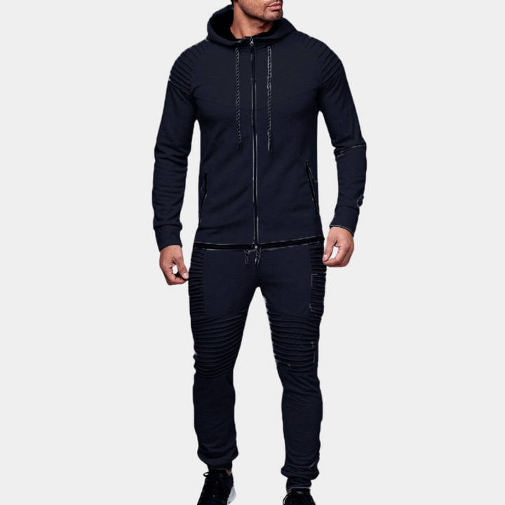 Casual Hooded Tracksuit dla Mężczyzn Nowoczesny Komfort Spotyka Funkcjonalny Styl