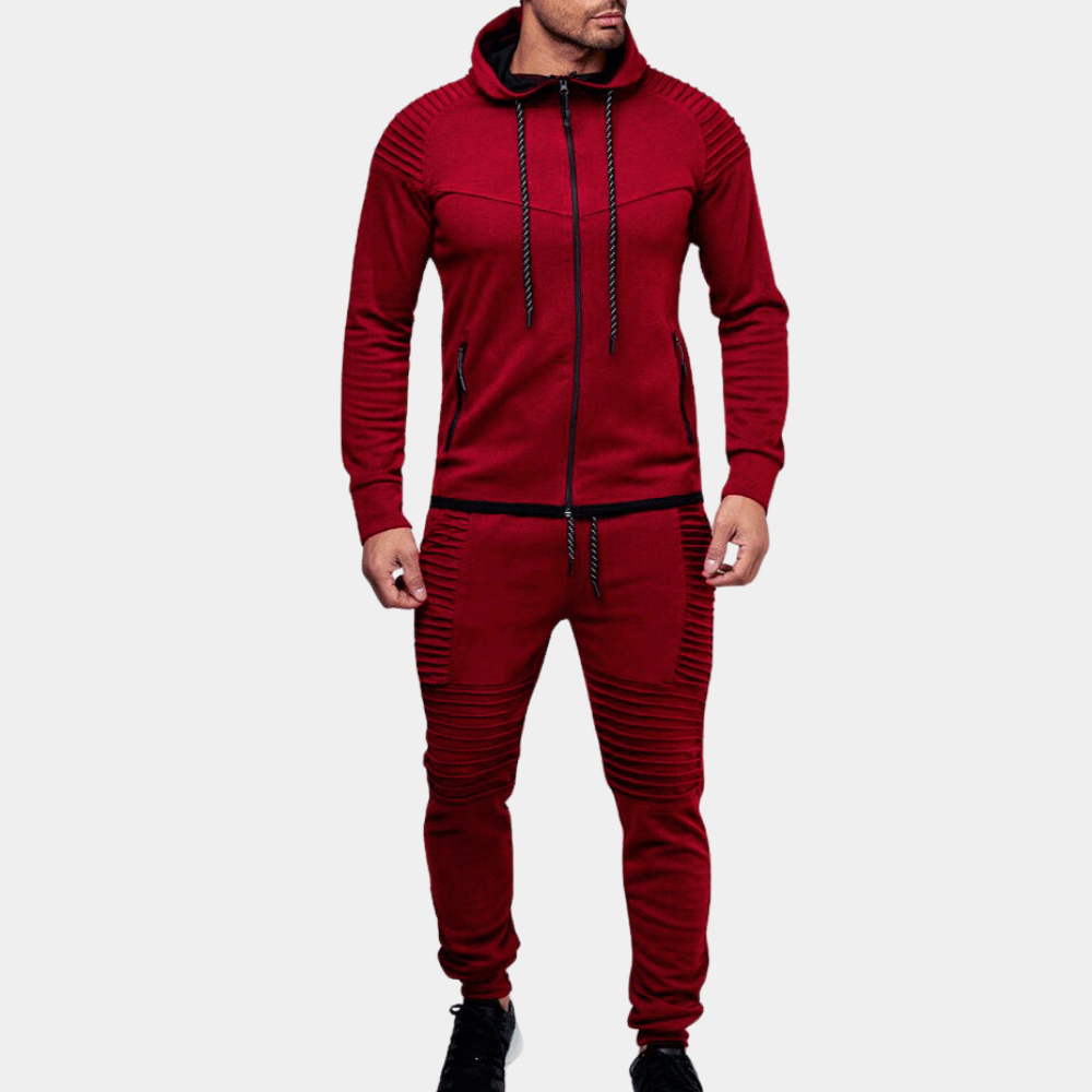 Casual Hooded Tracksuit dla Mężczyzn Nowoczesny Komfort Spotyka Funkcjonalny Styl