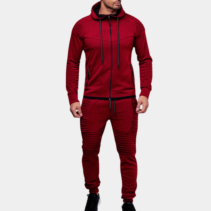 Casual Hooded Tracksuit dla Mężczyzn Nowoczesny Komfort Spotyka Funkcjonalny Styl