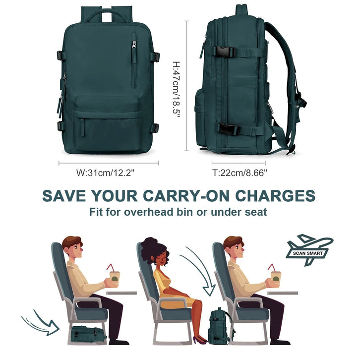 Wielofunkcyjny damski plecak 35 l z portem USB