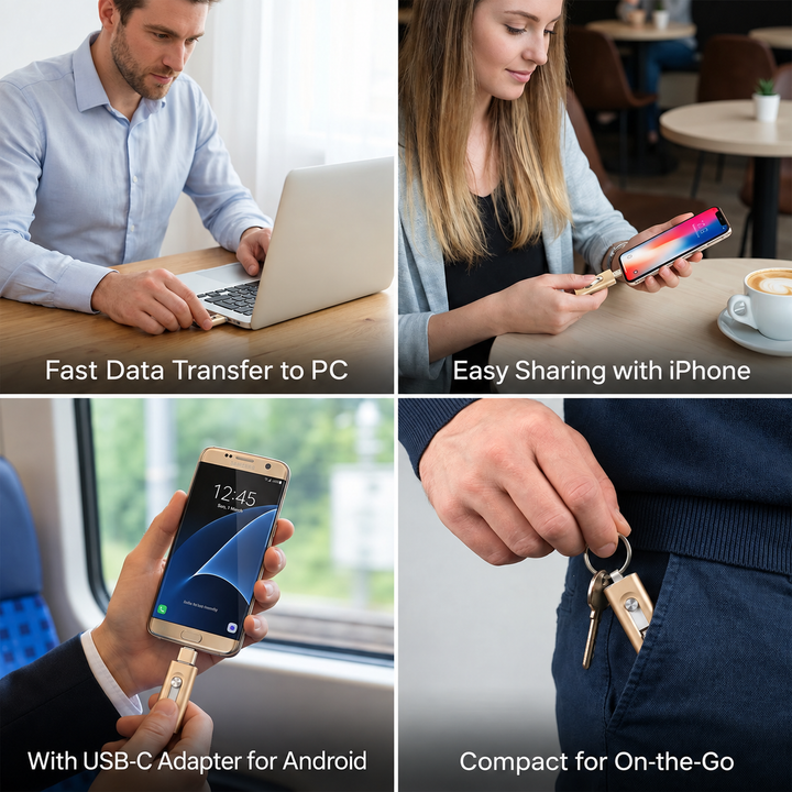 Pendrive 3 w 1 | USB 3.0 high-speed z adapterem Typ-C i OTG