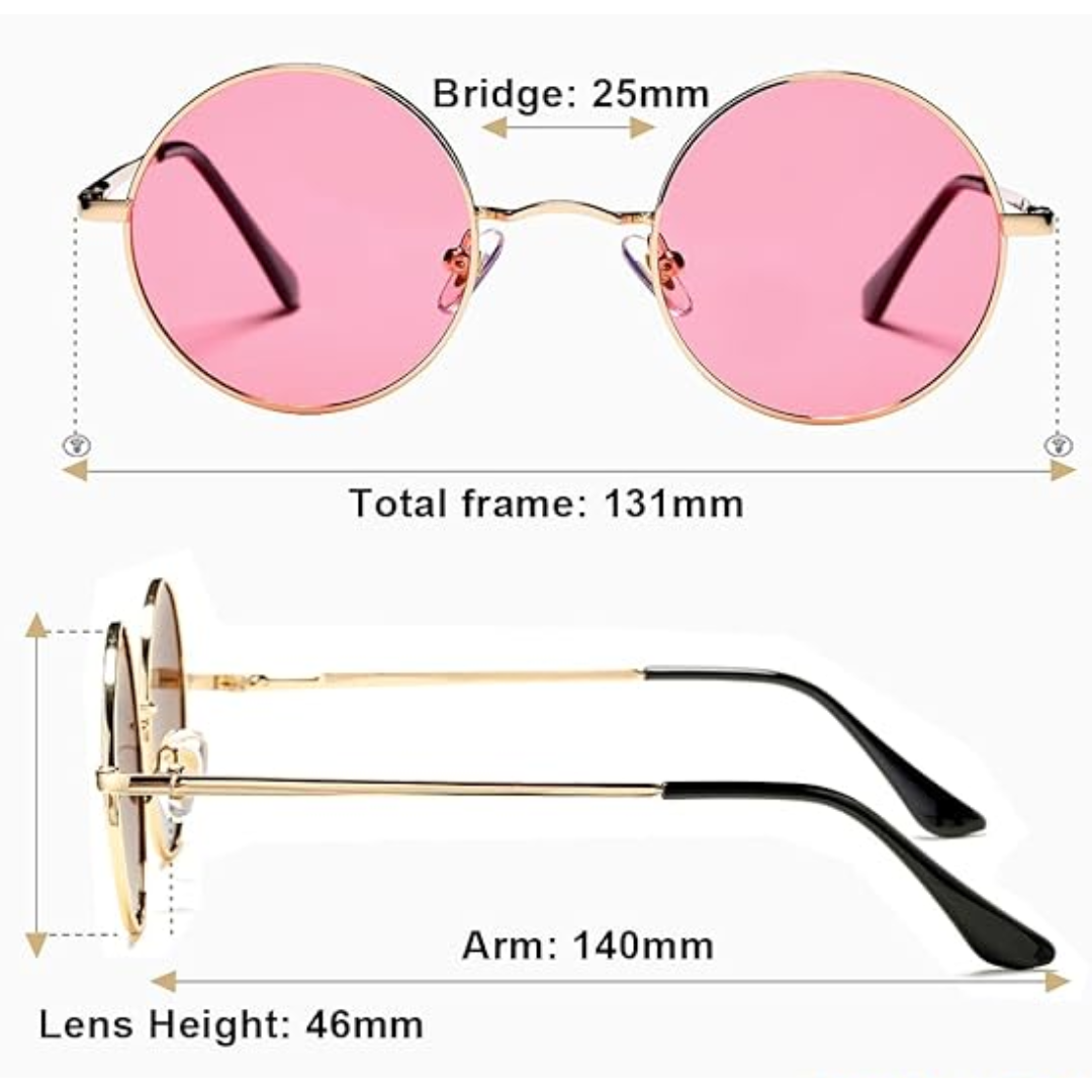 Retro okrągłe okulary przeciwsłoneczne polaryzacyjne - Lennon