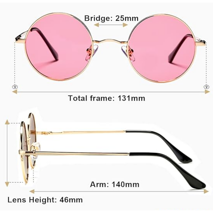 Retro okrągłe okulary przeciwsłoneczne polaryzacyjne - Lennon