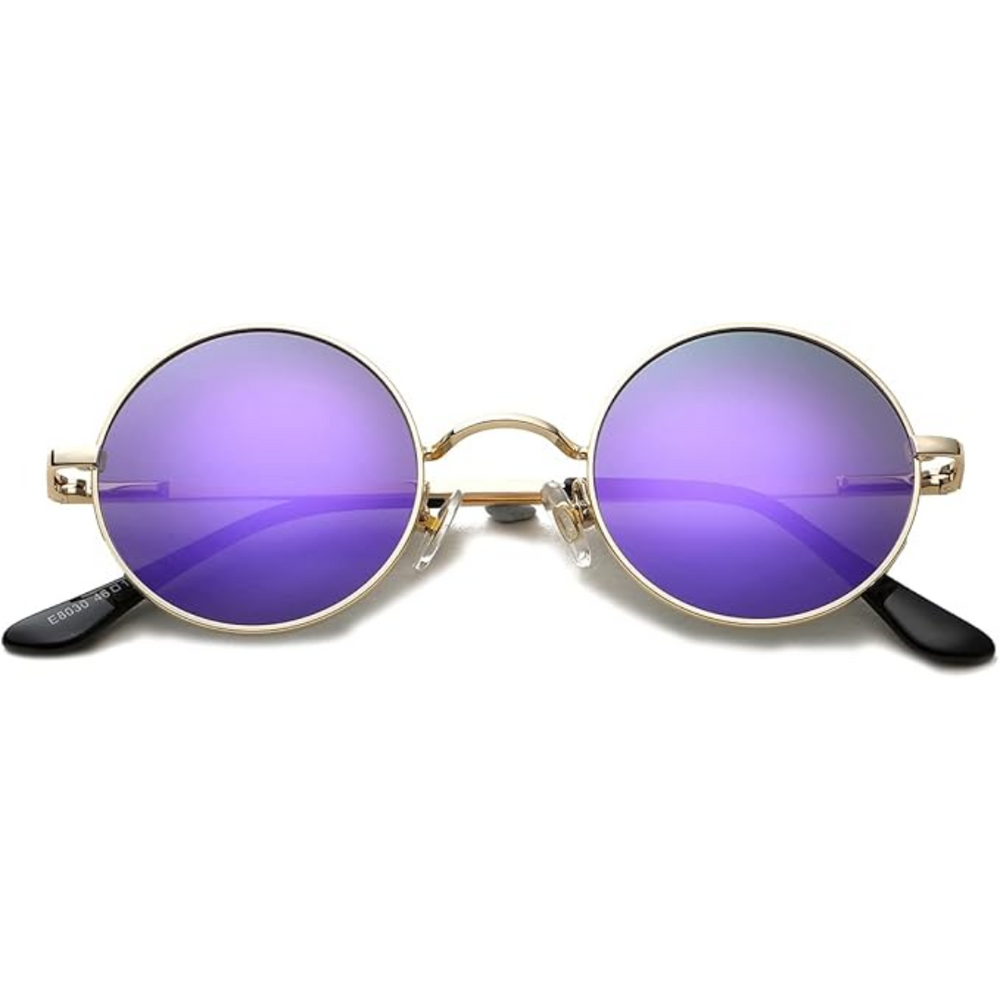 Retro okrągłe okulary przeciwsłoneczne polaryzacyjne - Lennon