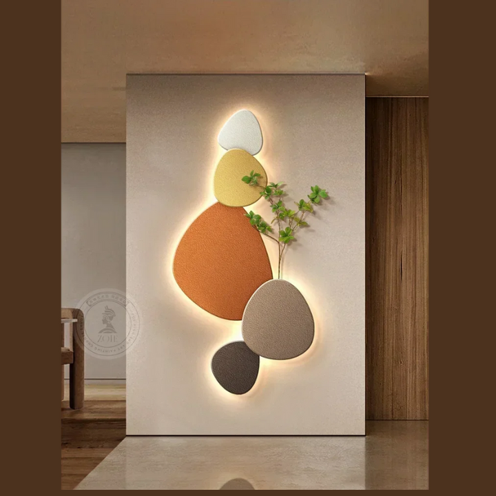 Nowoczesna lampa ścienna z organicznym designem i oświetleniem LED do wnętrz