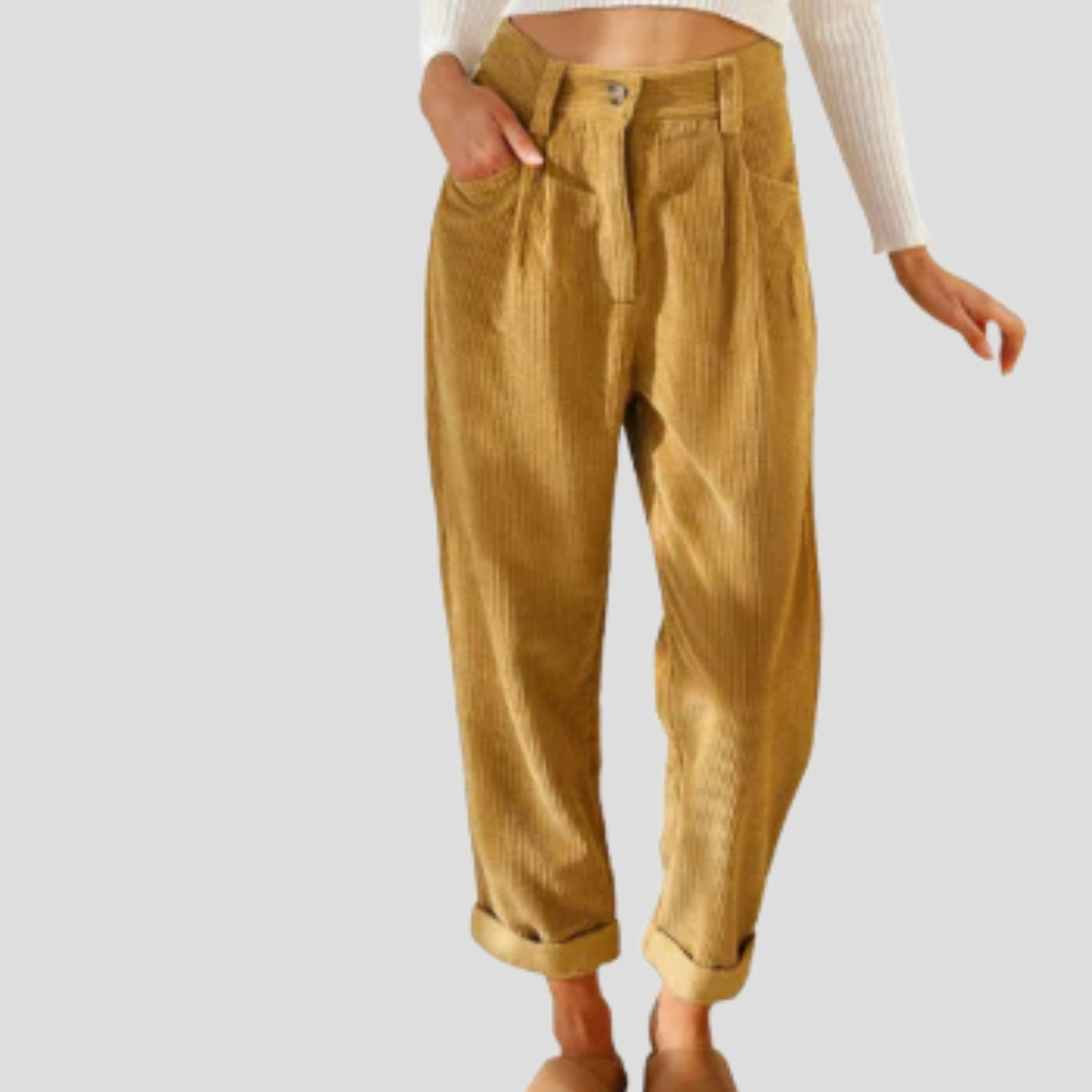 Stylowe spodnie sztruksowe – Casual flair z teksturą