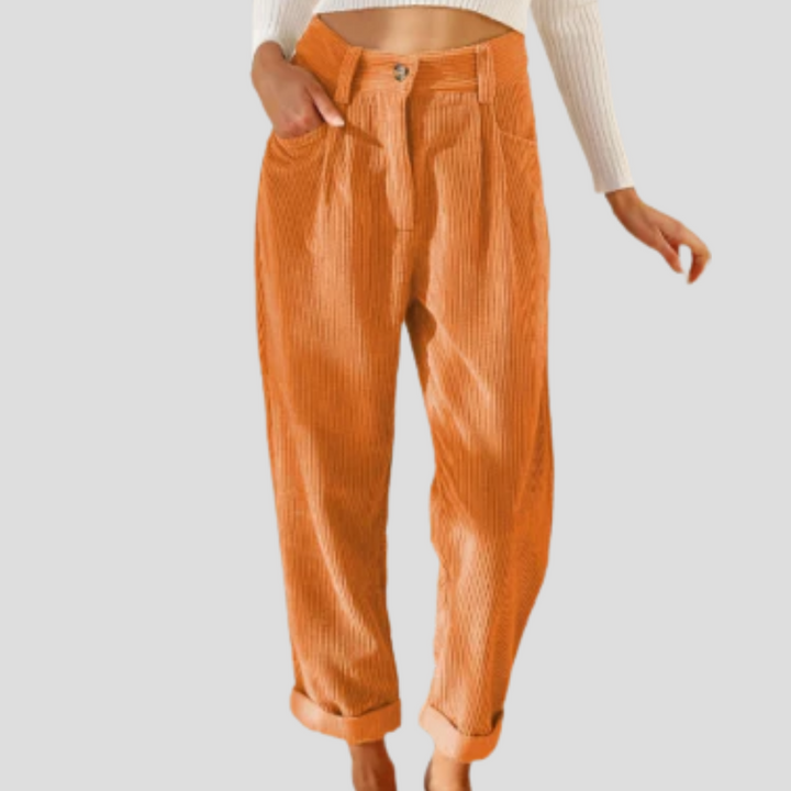 Stylowe spodnie sztruksowe – Casual flair z teksturą