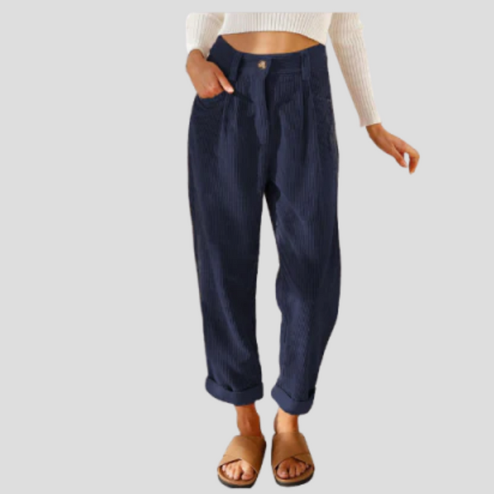 Stylowe spodnie sztruksowe – Casual flair z teksturą