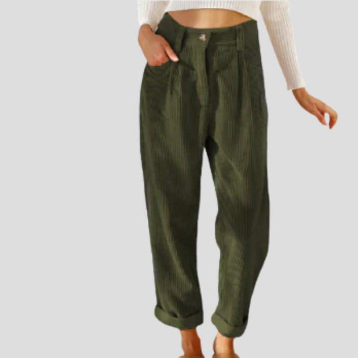 Stylowe spodnie sztruksowe – Casual flair z teksturą
