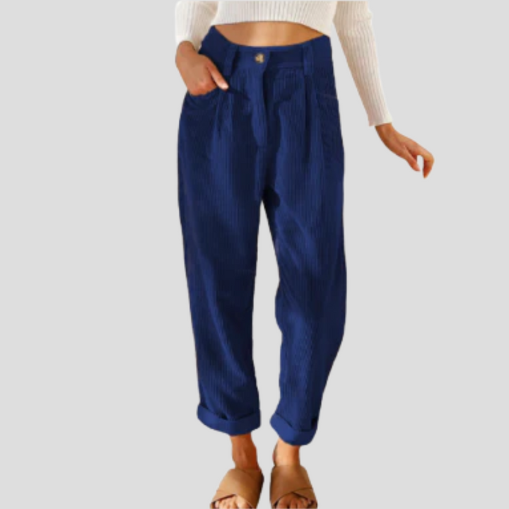 Stylowe spodnie sztruksowe – Casual flair z teksturą