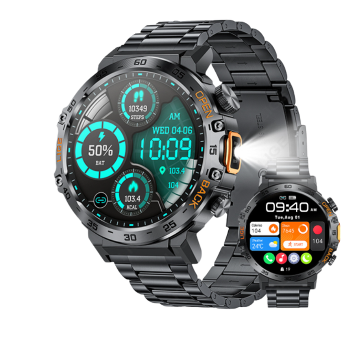 Smartwatch KL482 – wyświetlacz AMOLED | pomiar tętna, poziomu tlenu we krwi i ciśnienia krwi