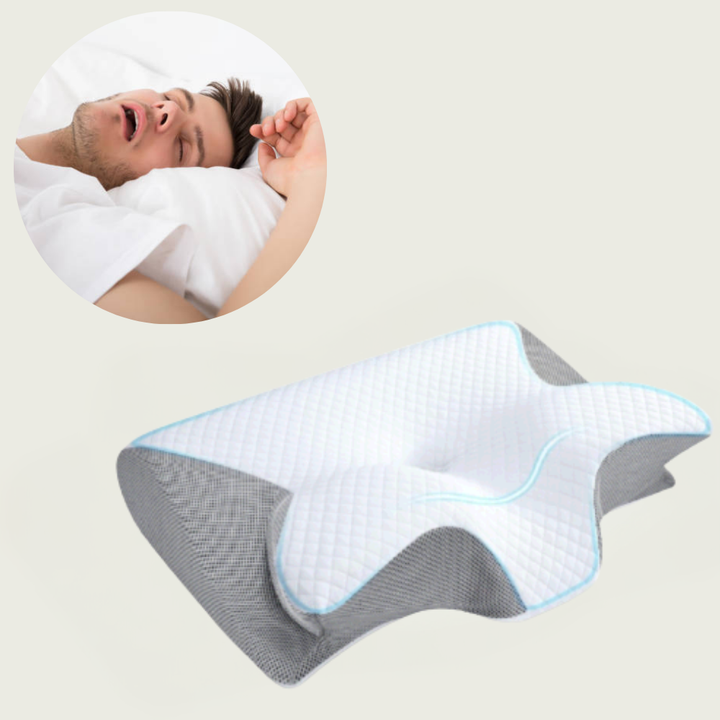 Poduszka przeciwchrapaniowa | Ergonomiczne wsparcie dla szyi i głowy | Biała