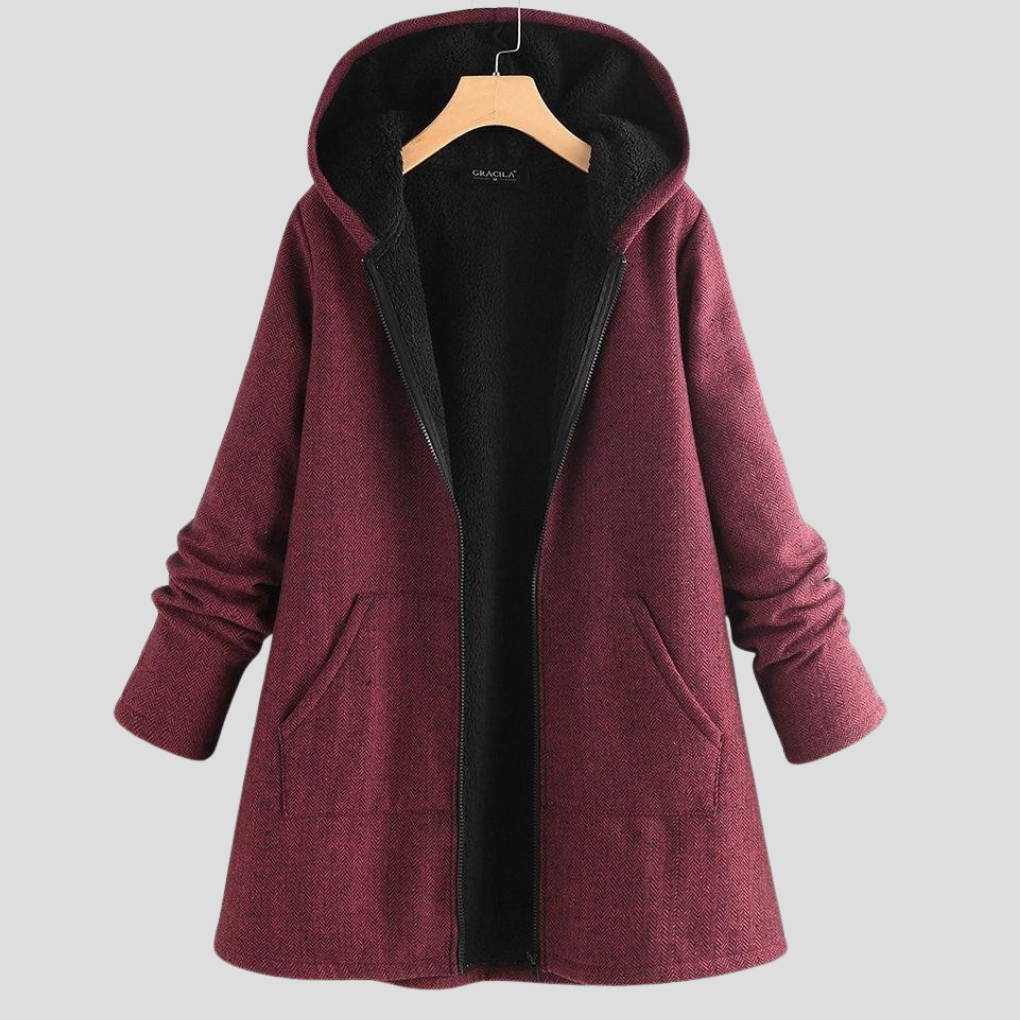 Kurtka damska „Solid Fleece z kapturem”