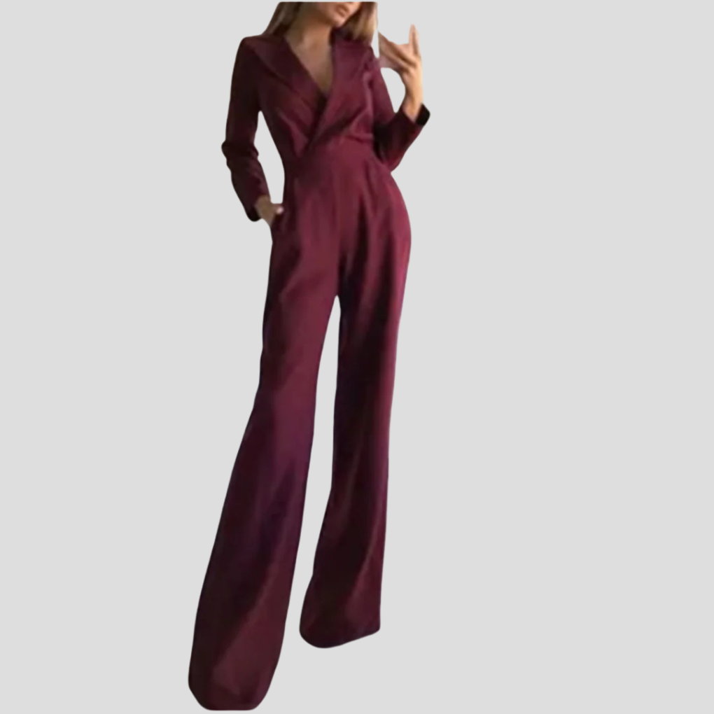 Kombinezon Damski z Szerokimi Ramionami – Elegancka Sylwetka