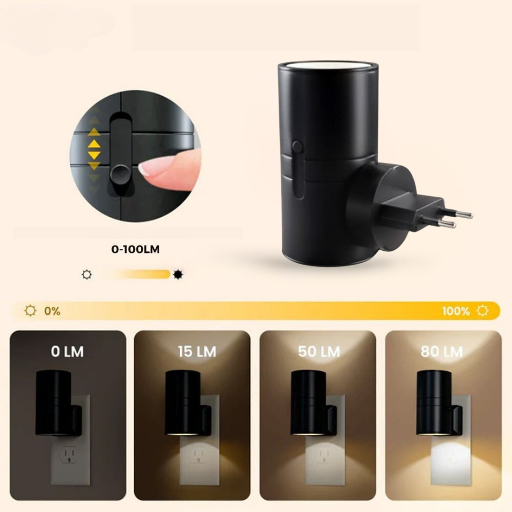 Lampka nocna w stylu Bauhaus – ściemnialne światło LED