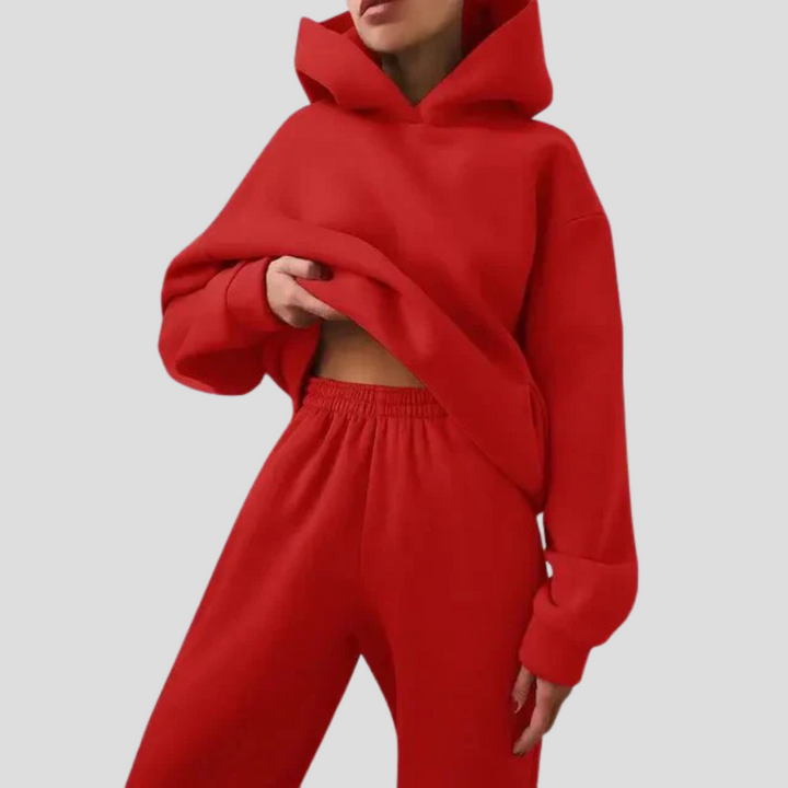 Zestaw Hoodie i Jogger dla kobiet – Relaksowane zimowe ubrania domowe