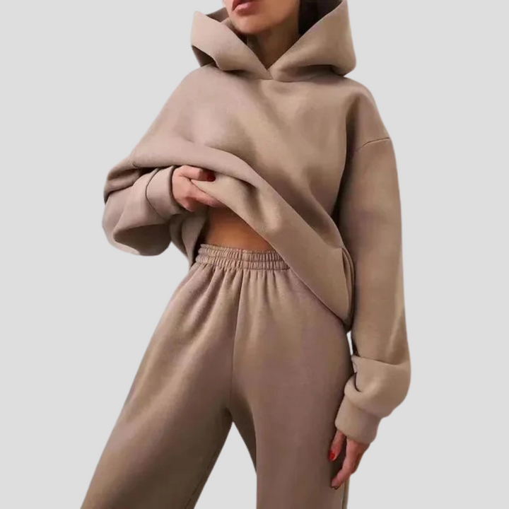 Zestaw Hoodie i Jogger dla kobiet – Relaksowane zimowe ubrania domowe