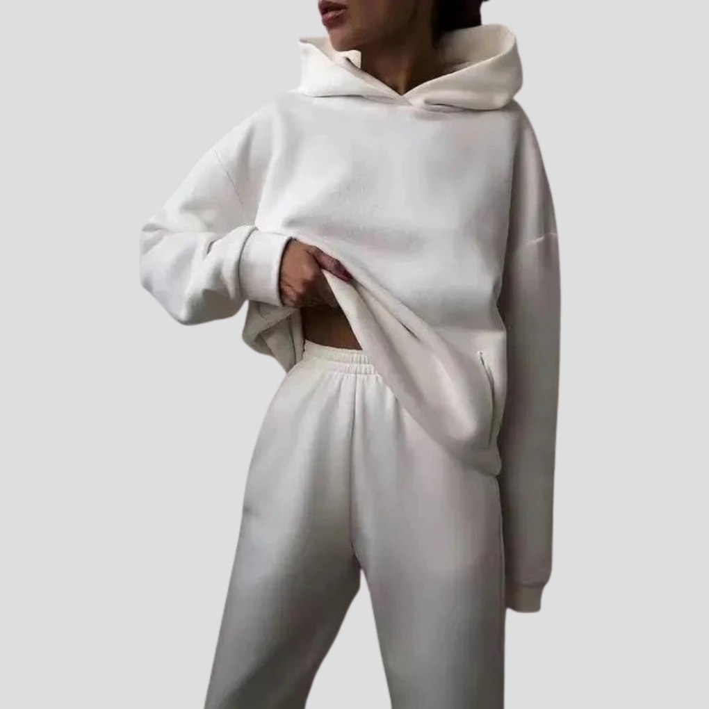 Zestaw Hoodie i Jogger dla kobiet – Relaksowane zimowe ubrania domowe