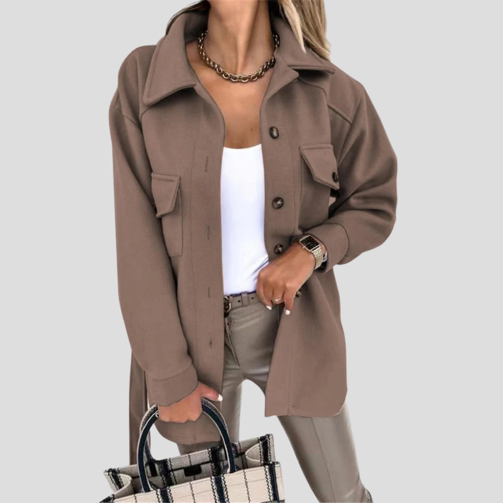 Kurtka Damska Oversized — Luzna Warstwa z Uniwersalnym Fitem