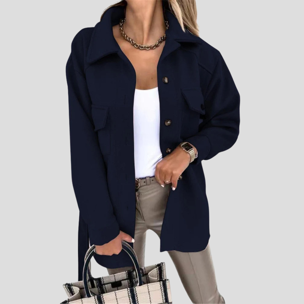 Kurtka Damska Oversized — Luzna Warstwa z Uniwersalnym Fitem