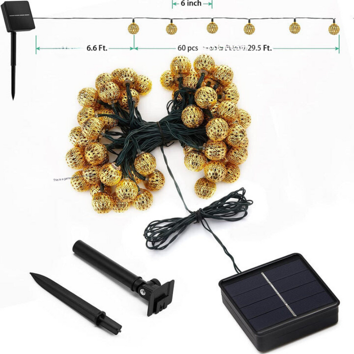 Roan – Marokańskie Wodoodporne Lampki Sznurkowe Solarne