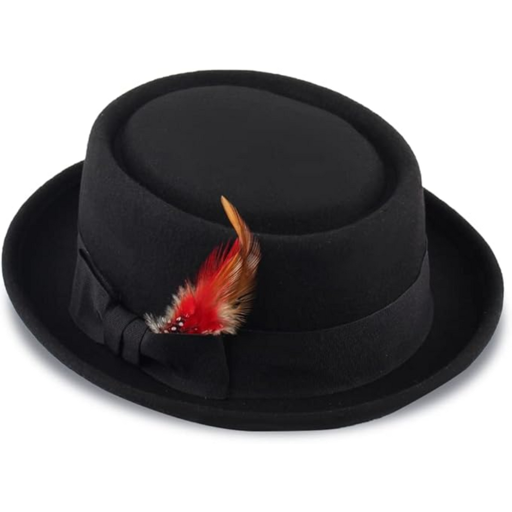 Kapelusz fedora z filcu wełnianego Pork Pie - Evan