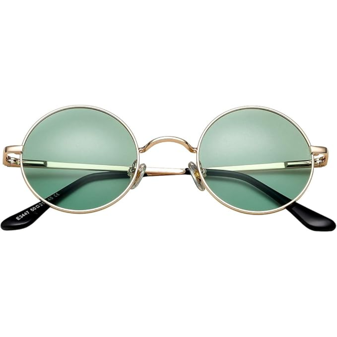 Retro okrągłe okulary przeciwsłoneczne polaryzacyjne - Lennon