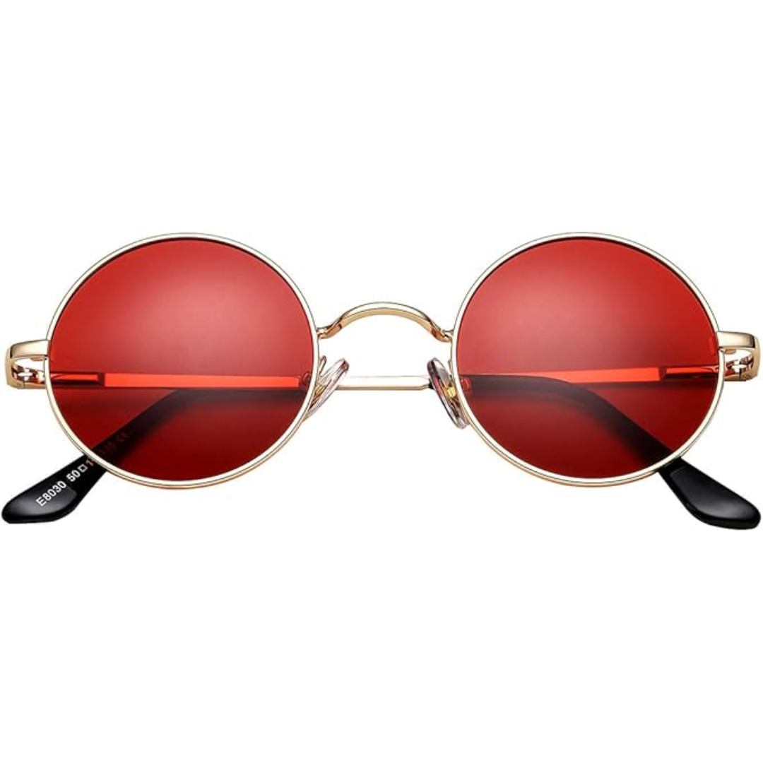 Retro okrągłe okulary przeciwsłoneczne polaryzacyjne - Lennon