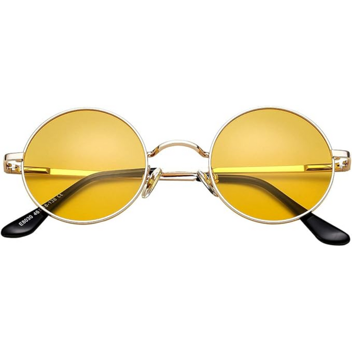 Retro okrągłe okulary przeciwsłoneczne polaryzacyjne - Lennon