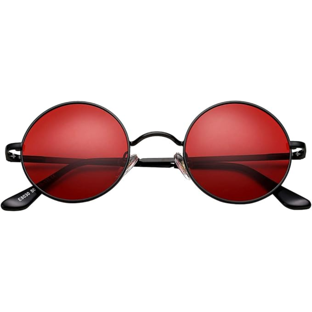 Retro okrągłe okulary przeciwsłoneczne polaryzacyjne - Lennon