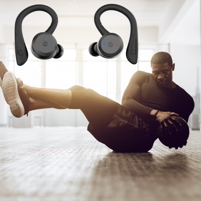 Vega – wodoodporne bezprzewodowe słuchawki sportowe – 20 godzin odtwarzania | Bluetooth 5.0, IPX7 do pływania i fitnessu