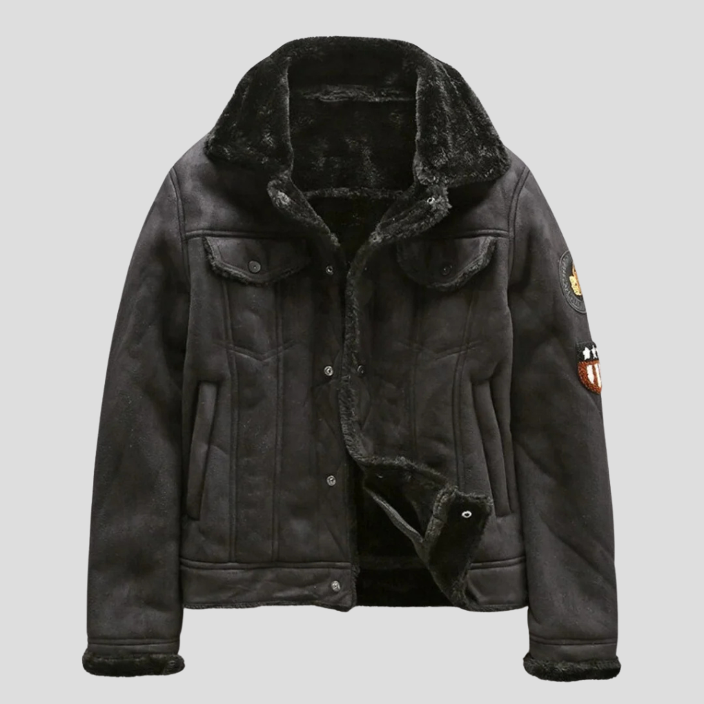 Męska Kurtka Skórzana Biker