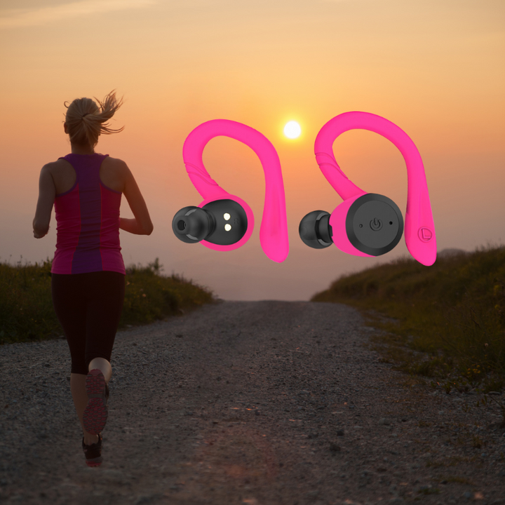 Vega – wodoodporne bezprzewodowe słuchawki sportowe – 20 godzin odtwarzania | Bluetooth 5.0, IPX7 do pływania i fitnessu