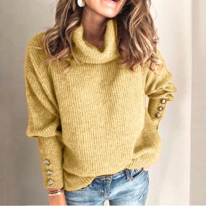 Damski sweter chunky o luźnym kroju – gruby zimowy sweter, casualowy na jesień i zimę