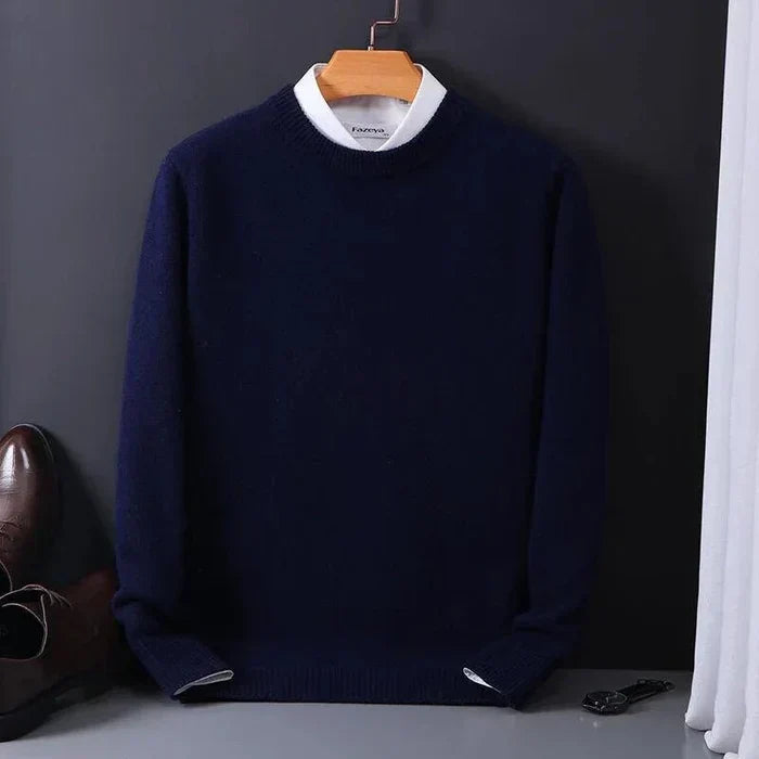 luksusowy wełniany luzny sweter timeless warmth w relaksowanej sylwetce