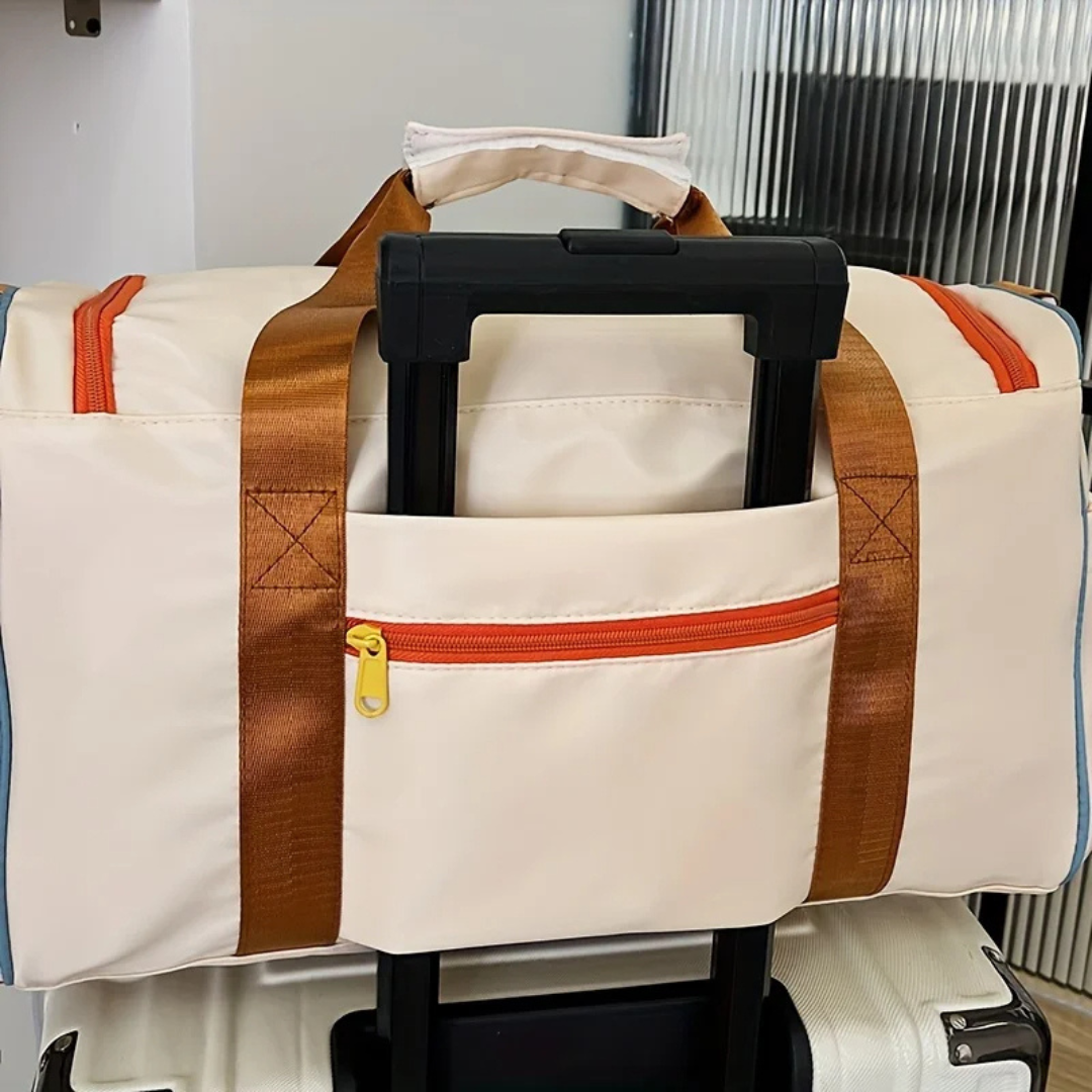 Lekka torba podróżna w kolorowe bloki - FlexaBag