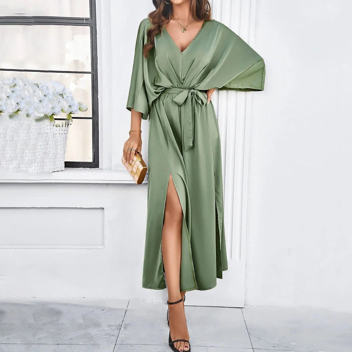 Patricia – elegancka sukienka wiosenna z dekoltem w serek