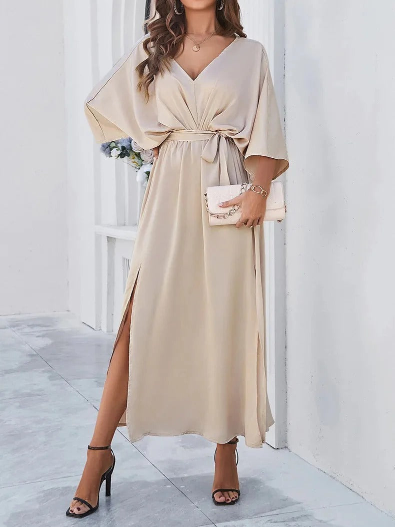 Patricia – elegancka sukienka wiosenna z dekoltem w serek