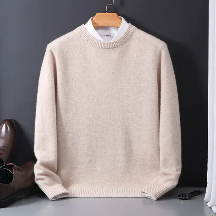 Caspian – Klasyczny sweter z cienkiej wełny dla mężczyzn