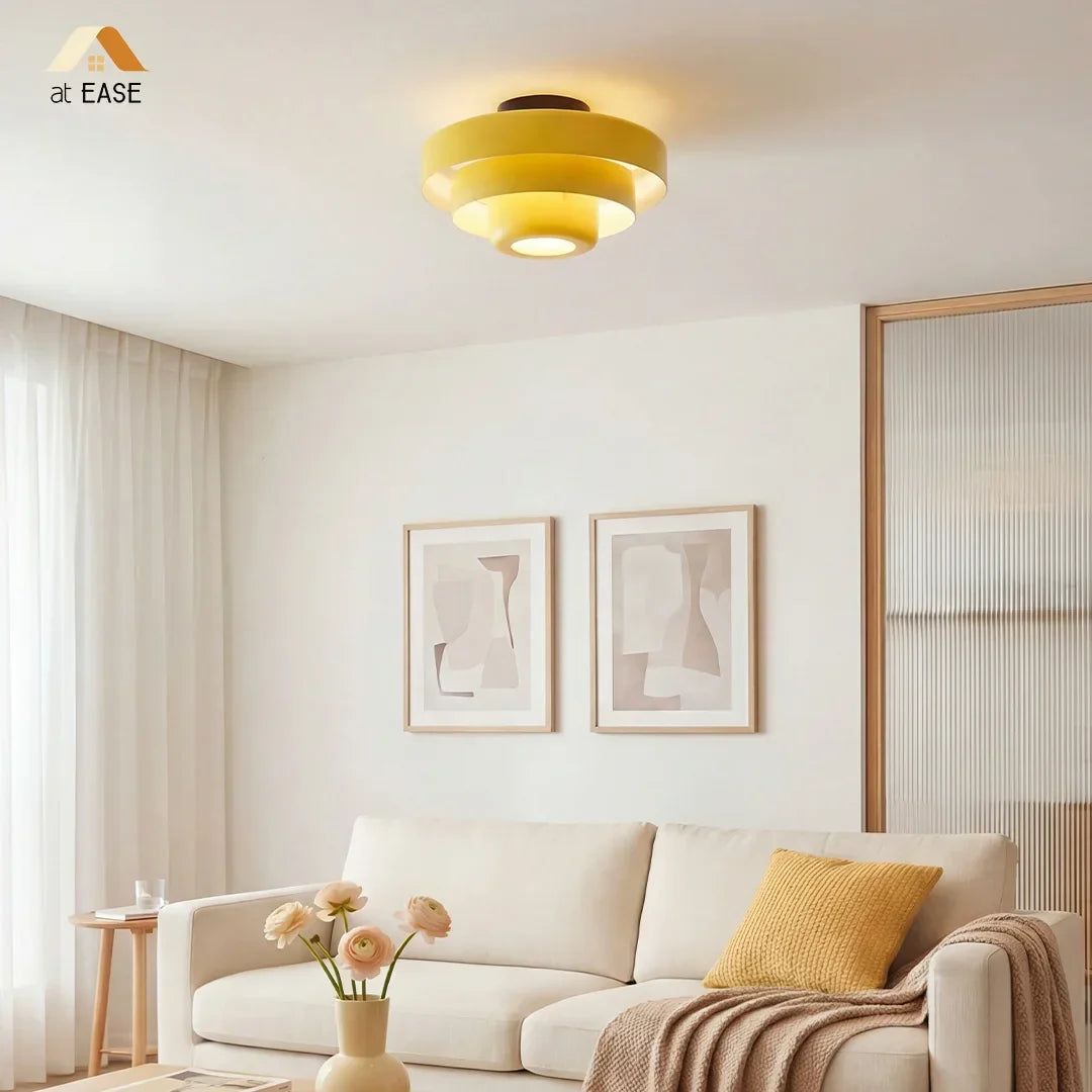 Vanesly Bauhaus Okrągła Trzypoziomowa Lampa Sufitowa Macaron