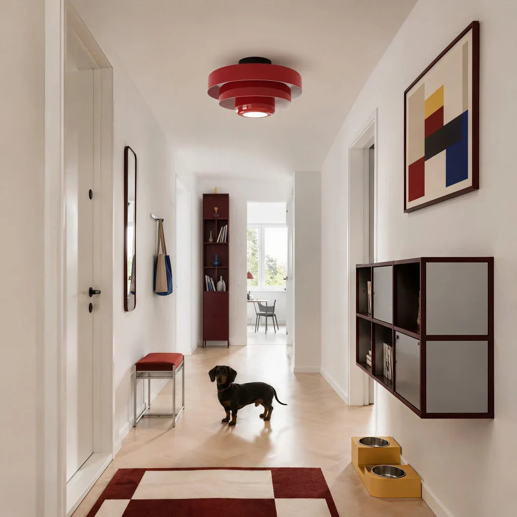 Vanesly Bauhaus Okrągła Trzypoziomowa Lampa Sufitowa Macaron