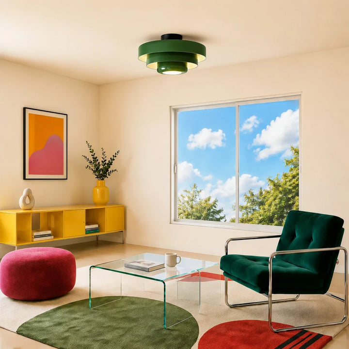 Vanesly Bauhaus Okrągła Trzypoziomowa Lampa Sufitowa Macaron