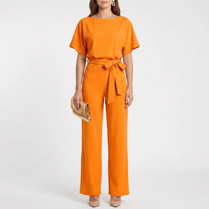 VelviqueWide-Leg Short-Sleeve Jumpsuit