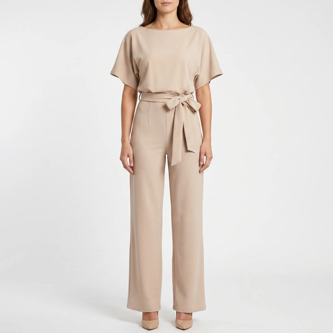 VelviqueWide-Leg Short-Sleeve Jumpsuit